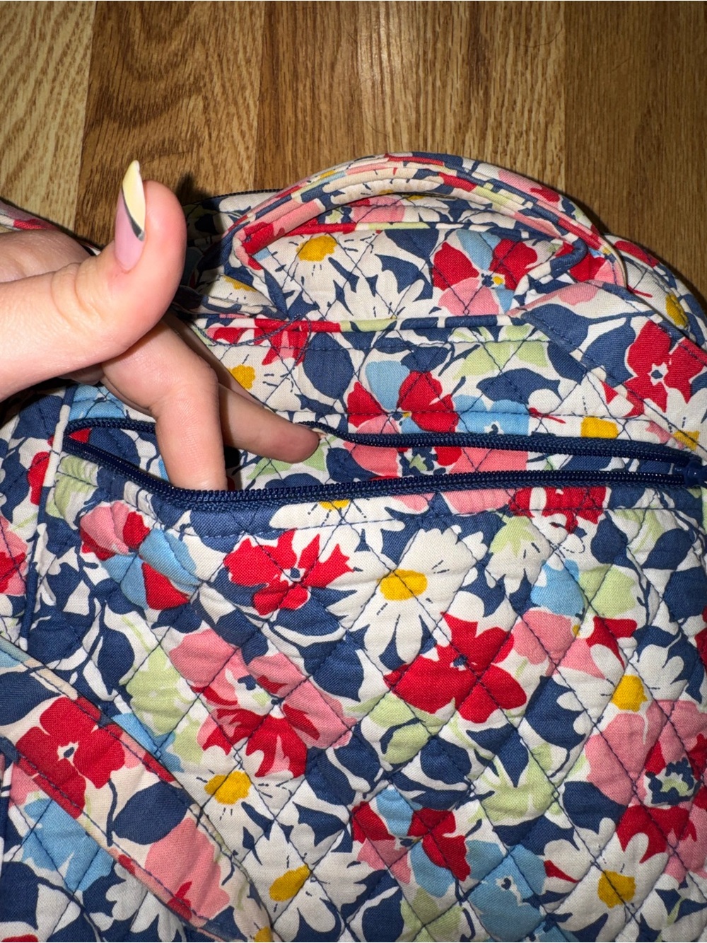 Vera Bradley Mini Backpack Summer Cottage Floral Quilted Bookbag - Picture 8 of 9